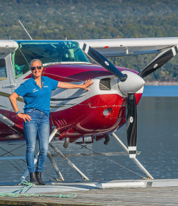 photo of Wings and Water floatplane pilot, Kylie Krippner